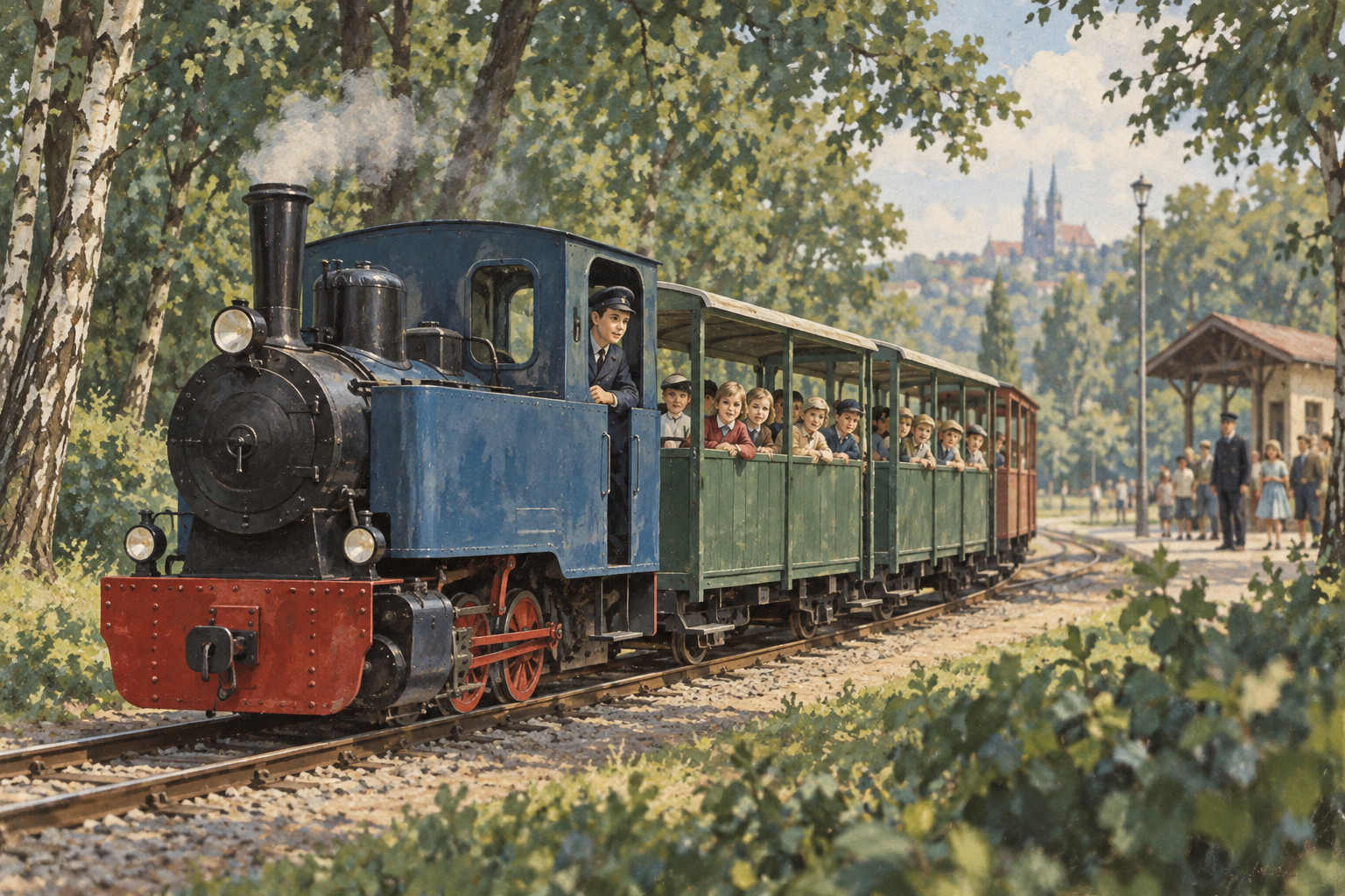 Ilustrace pionýrské železnice